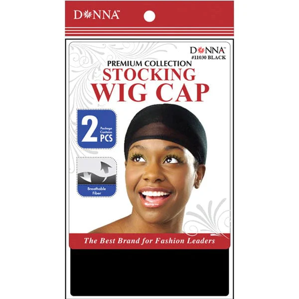 Donna - Premium Collection Stocking Wig Cap 2PCs - (C) - Airhomei