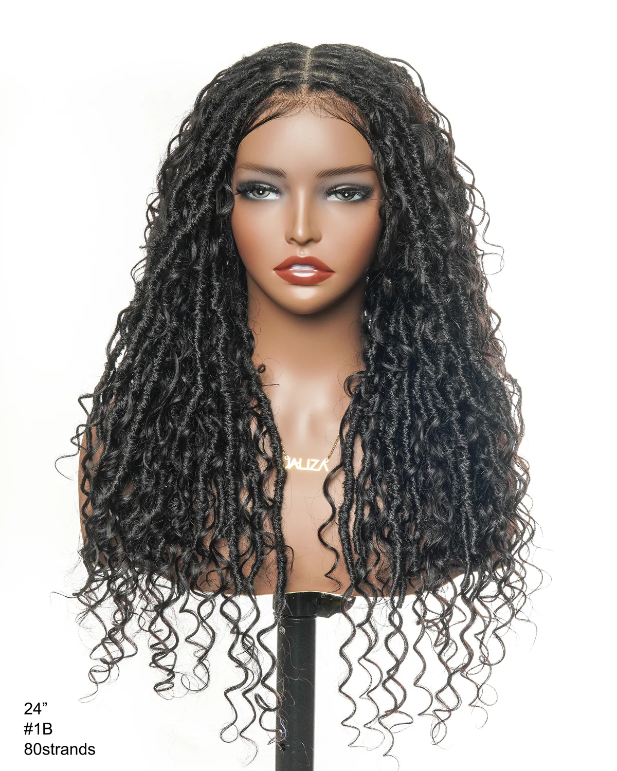 Salon-level Knotless Boho Locs HD Full Lace Human Hair Boho Curls 80 Strands Braided Wig(Pre sale! Scheduled to ship in 2 weeks) - Airhomei