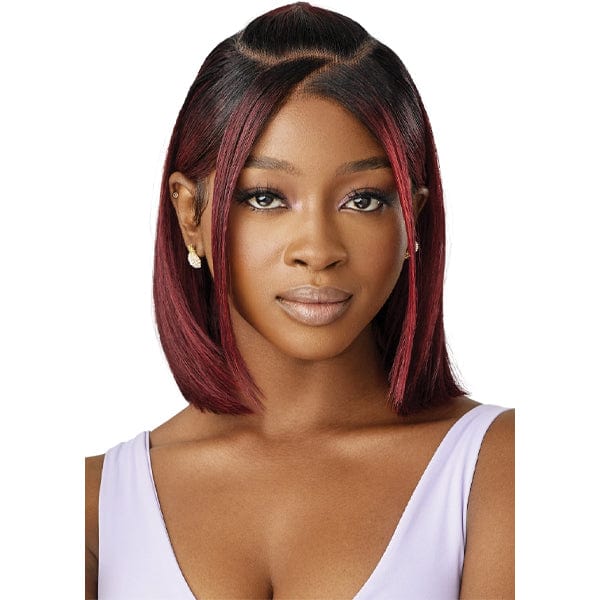 Outre Airtied Human Hair Blend Glueless 13X6 HD Lace Front Wig - HHB NATURAL YAKI 12