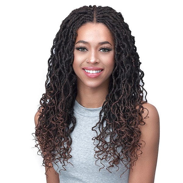 Bobbi Boss Synthetic Hair Lace Front Wig - MLF622 MICRO LOCS FEATHER TIPS 22 - Airhomei