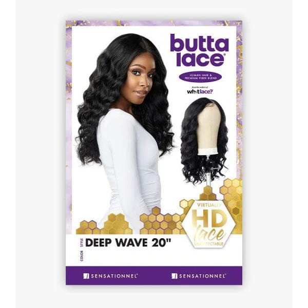 Sensationnel Butta Human Hair Blend Lace Front Wig - DEEP WAVE 20