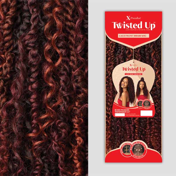 Outre X-Pression Twisted Up 4X4 Lace Front Wig - BOHO PASSION WATERWAVE 22