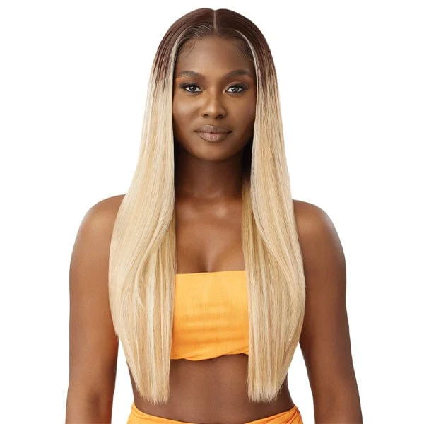 Outre Airtied Human Hair Blend Glueless 13X6 HD Lace Front Wig - HHB SLEEK YAKI 28