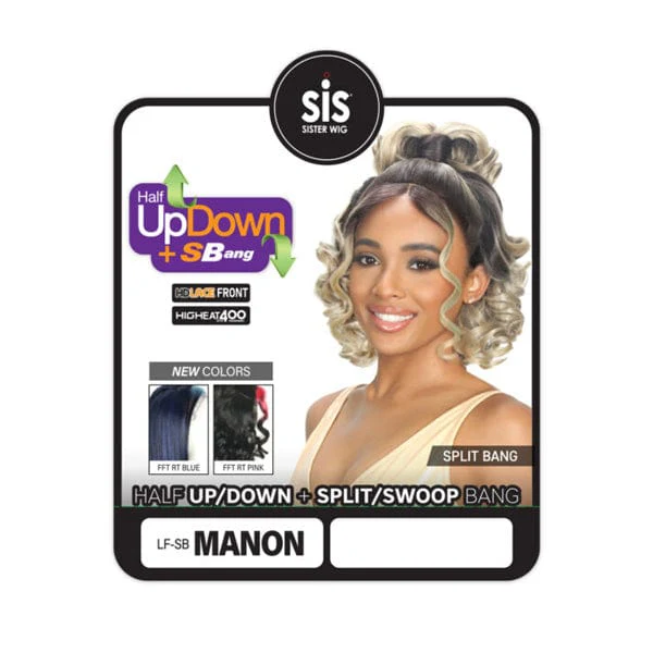 Zury Synthetic Half Up Down + SBang Lace Front Wig - LS SB MANON - Airhomei