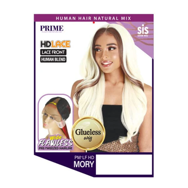 Zury Sis Human Hair Blend Natural Mix Glueless Lace Front Wig - PM LF HD MORY - Airhomei