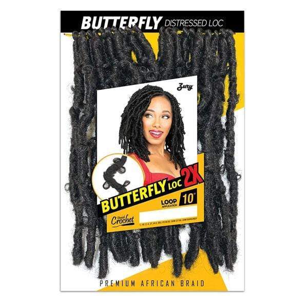 Zury Sis Distressed Crochet Braid - BUTTERFLY LOC 2X 10