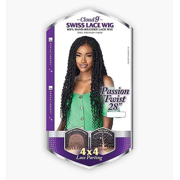 Sensationnel Cloud 9 Synthetic Hair 4x4 Lace Parting Swiss Lace Wig - PASSION TWIST 28 - Airhomei