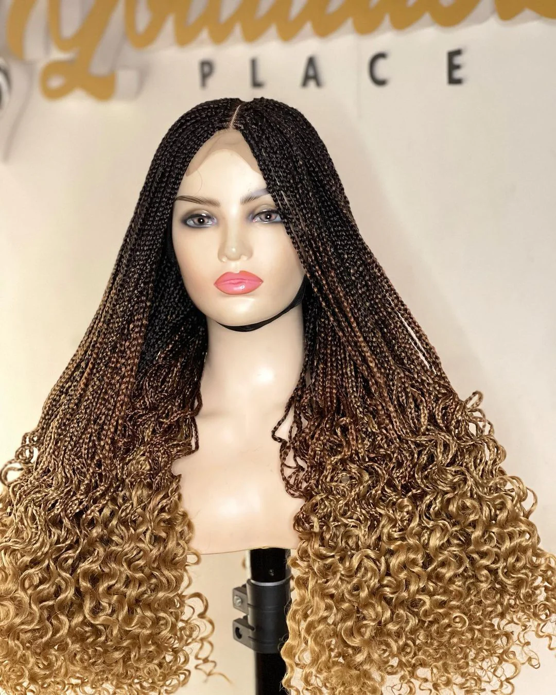 Ombre goddess knotless braids wig - Airhomei