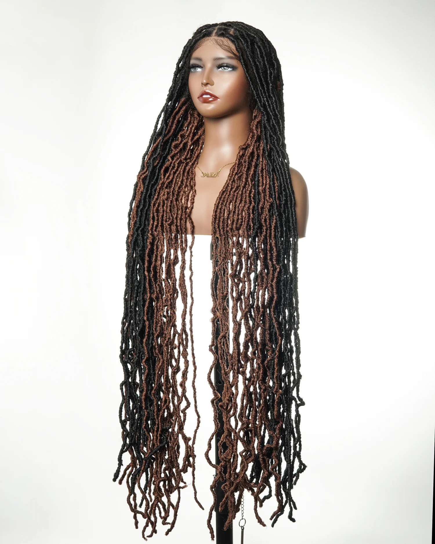 Salon-Level Knotless Locs HD Full Lace 80 Strands 42“ Braided Wig (Scheduled to ship in 1-2 weeks) - Airhomei