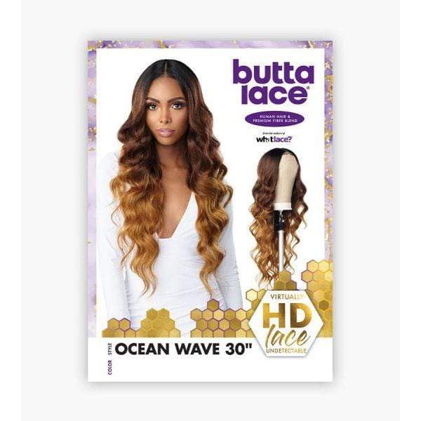 Sensationnel Butta Human Hair Blend Lace Front Wig - OCEAN WAVE 30
