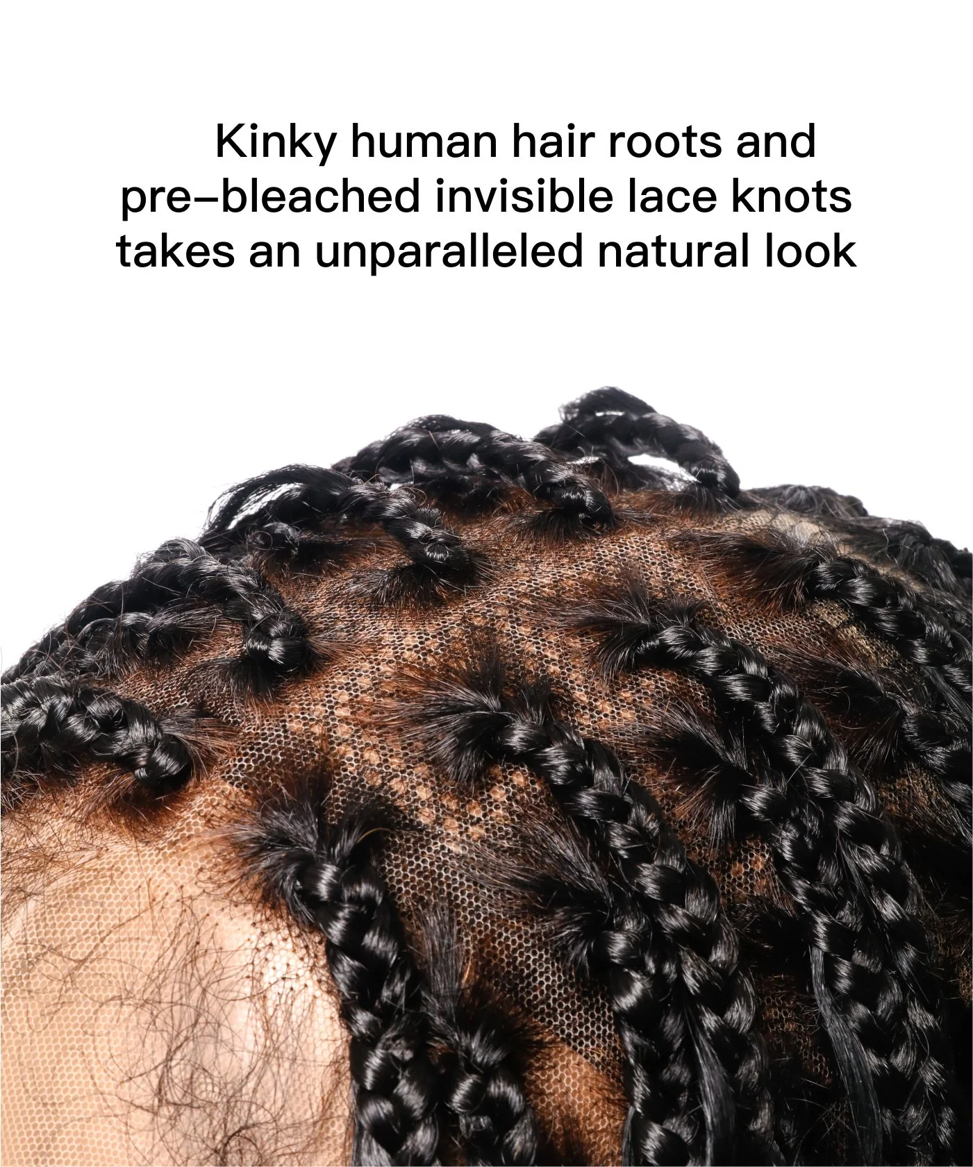 Pre Bleached Human Hair Lace Tangleless HD Lace Knotless Boho Box Braided Wig 88 Strands - Human Hair Roots & Boho Curls & Baby Hair - Airhomei