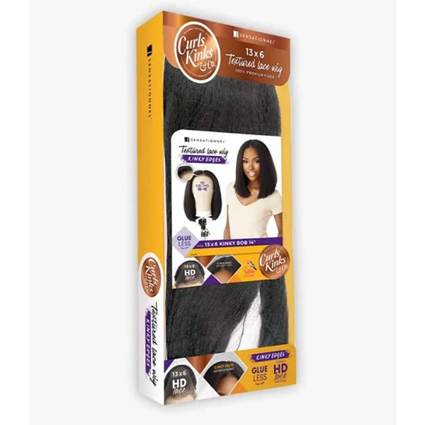 Sensationnel Kinky Edges Kinks & Co 13x6 HD Lace Front Wig - 13x6 KINKY BOB 14