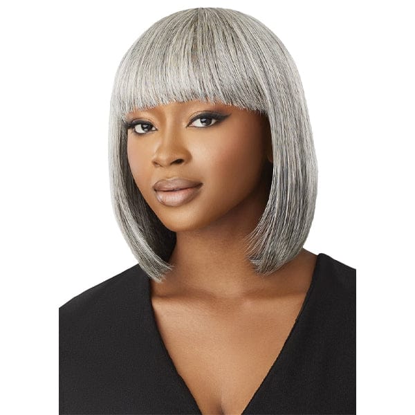 Outre 100% Human Hair Fab & Fly Gray Glamour Full Cap Wig - HH DERIA - Airhomei