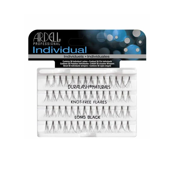 Ardell - Professional - Knotted Individuals -  Long Black - Eyelash - (C) - Airhomei