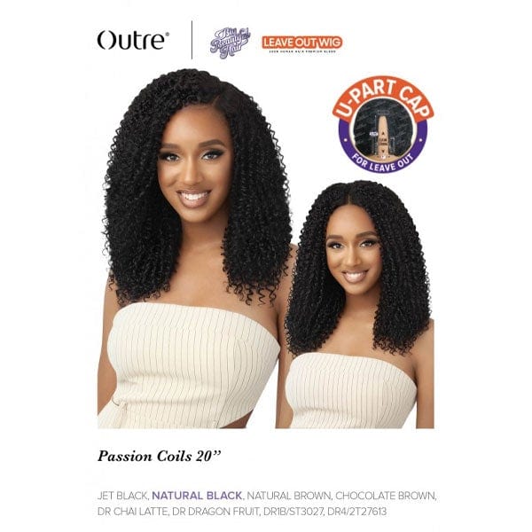 Outre Big Beautiful HH Blend Leave Out U Part Wig - PASSION COILS 20