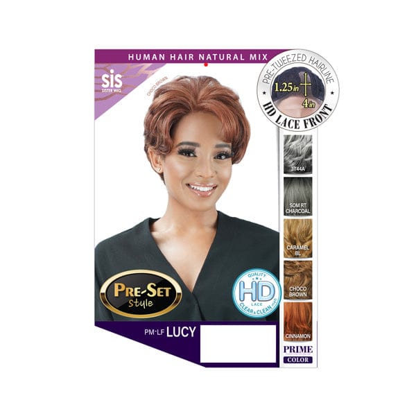 Zury Sis Human Hair Blend Natural Mix Hand-Tied Lace Front Wig - PM LF LUCY - Airhomei