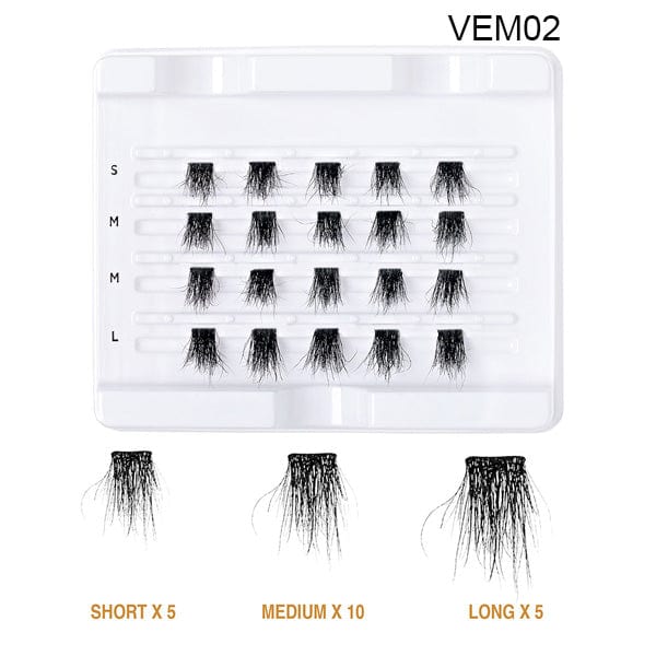 VLUXE BY IENVY Extended Real Mink Cluster Lashes - (C) - Airhomei