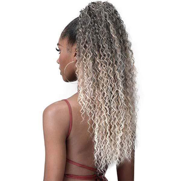 Bobbi Boss Miss Origin Tress Up Human Hair Blend Ponytail - MOD023 WATER WAVE 28