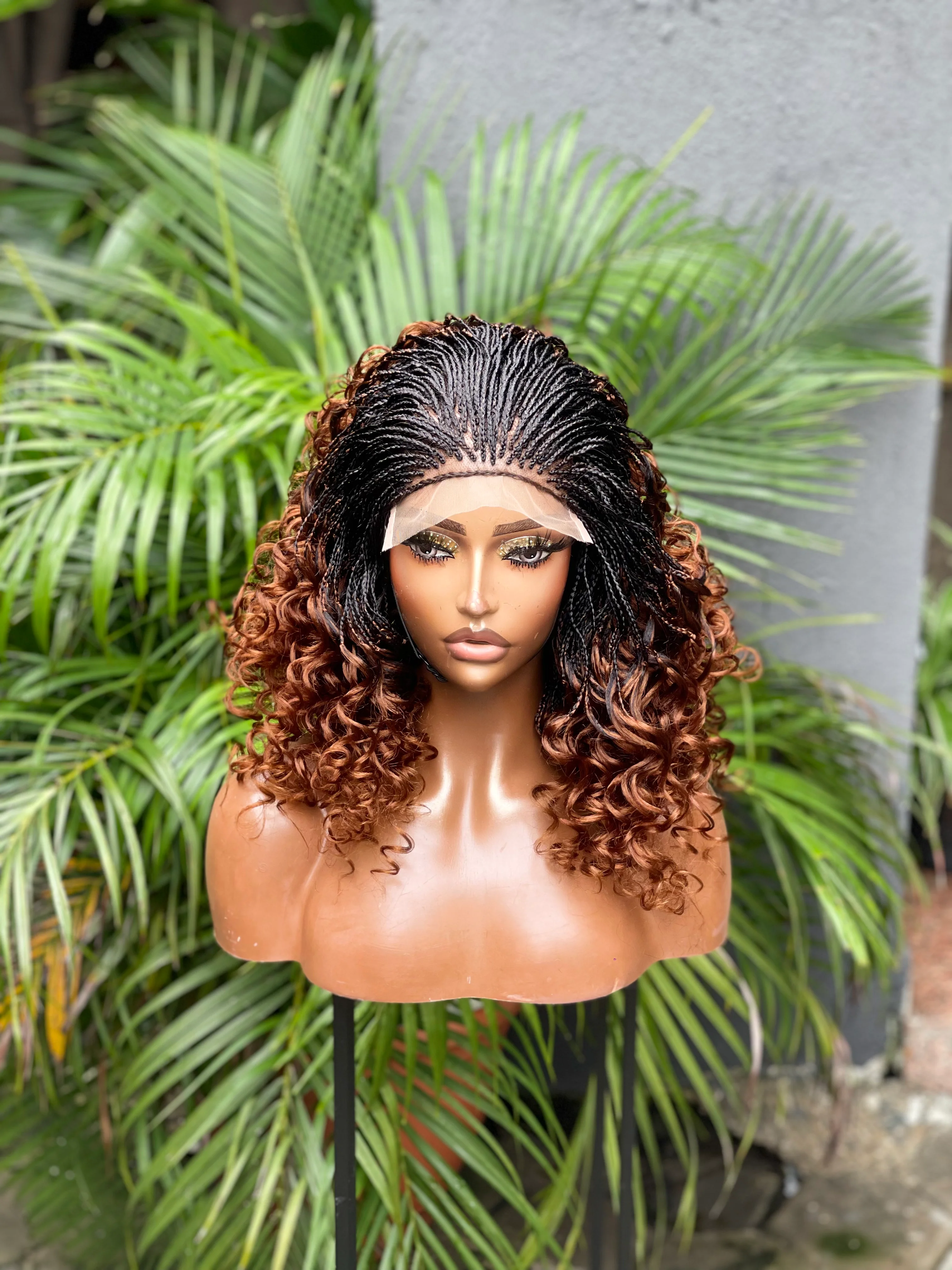 Micro braids unit - Braided Wig with curls - Airhomei