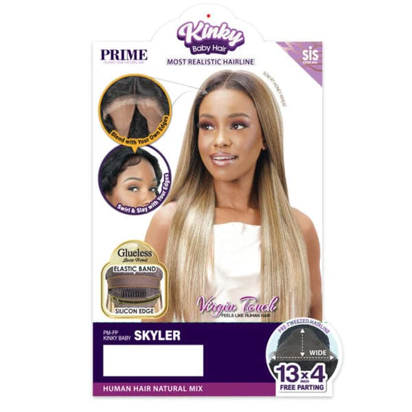 Zury Sis Prime Human Hair Blend Lace Front Wig - PM FP KINKY BABY SKYLER - Airhomei