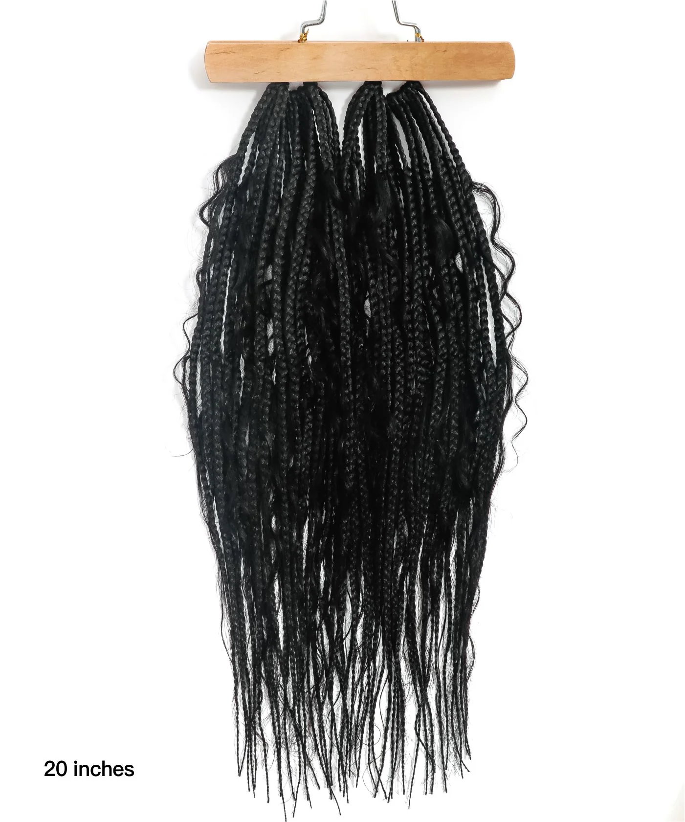 Tangleless Crochet Boho Box Braids With Human Hair Curls 20“（2 styled curls with tight ends） - Airhomei