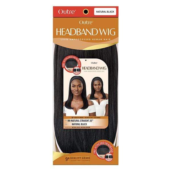 Outre 100% Human Hair Headband Wig - STRAIGHT 20