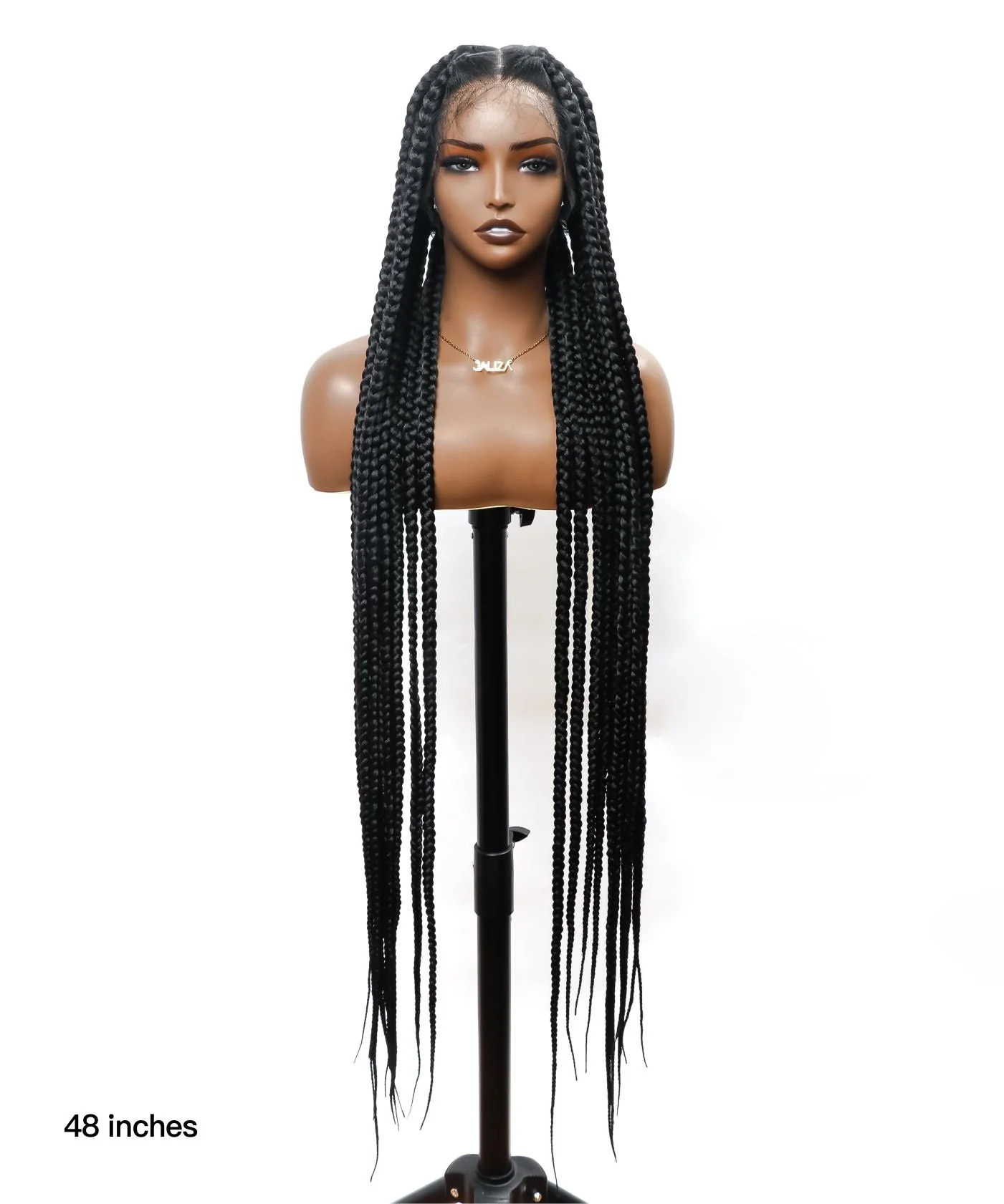 Knotless Jumbo Box HD Lace Full Hand-tied Braided Wig 48 Inches 24 Strands - Human Baby Hair - Airhomei