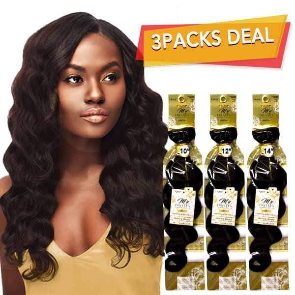 Outre MyTresses Gold Label 100% Human Hair Weave 3 bundles - OCEAN BODY 10