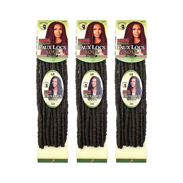 [3 Pack Deal] Bobbi Boss Bomba Dreadlocks Synthetic Crochet Braid - BOMBA FAUX LOCS SOUL 18