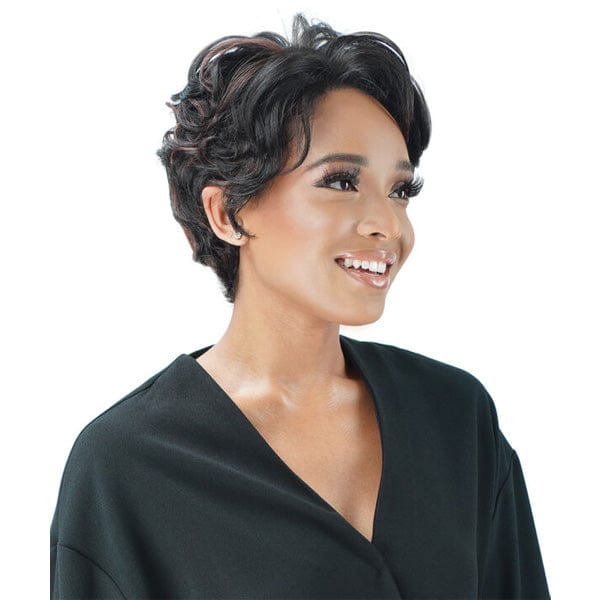 Zury Sis Human Hair Blend Natural Mix Hand-Tied Lace Front Wig - PM LF LUCY - Airhomei