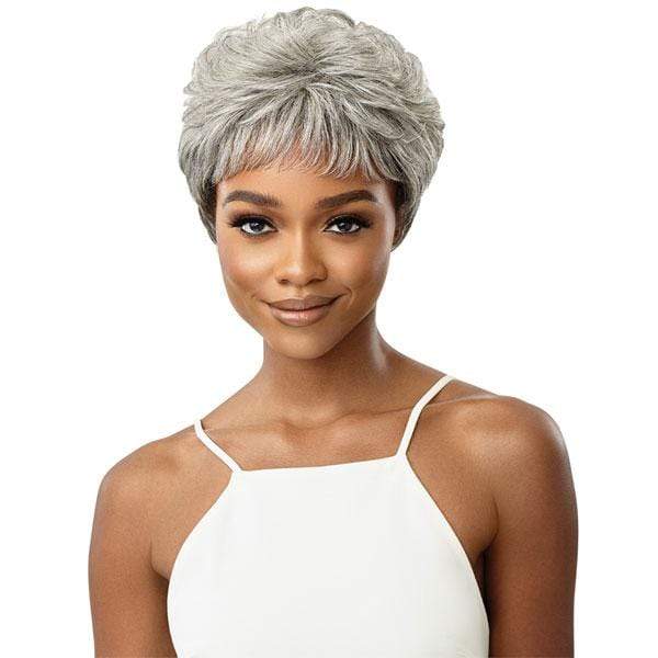 Outre 100% Human Hair Fab & Fly Gray Glamour Wig - THEODORA - Airhomei