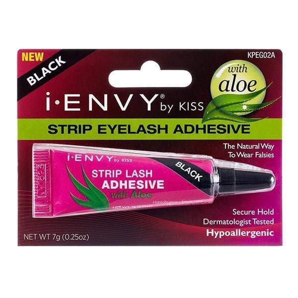i-Envy by Kiss Strip Lash Glue - Aloe Infused Strip Lash Glue Black Clear - (C) - Airhomei