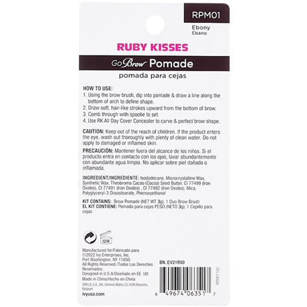 RUBY KISSES Go Brow Pomade - (C) - Airhomei