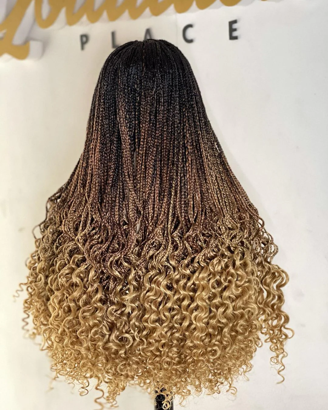 Ombre goddess knotless braids wig - Airhomei