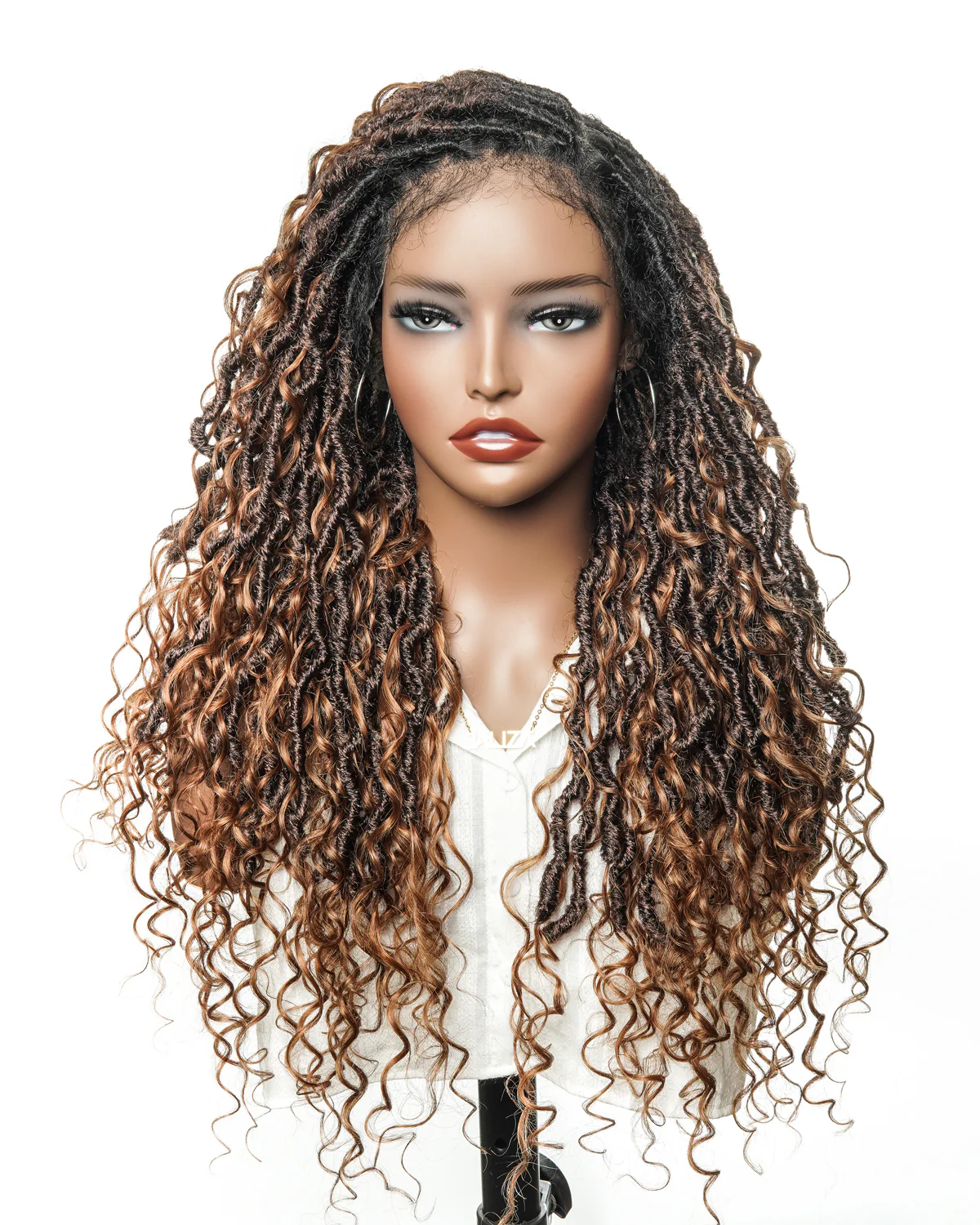Salon-level Knotless Boho Locs HD Full Lace Human Hair Boho Curls 80 Strands Braided Wig(Pre sale! Scheduled to ship in 2 weeks) - Airhomei
