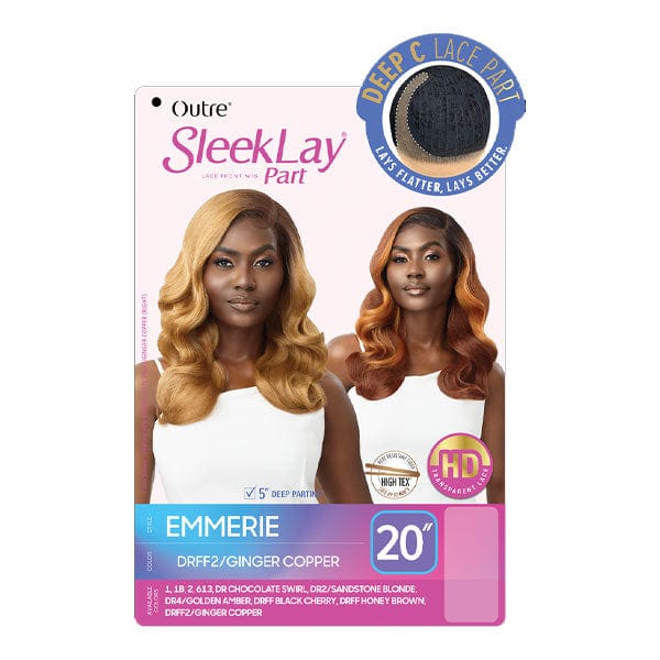 Outre Synthetic Sleeklay Part HD Lace Front Wig - EMMERIE - Airhomei