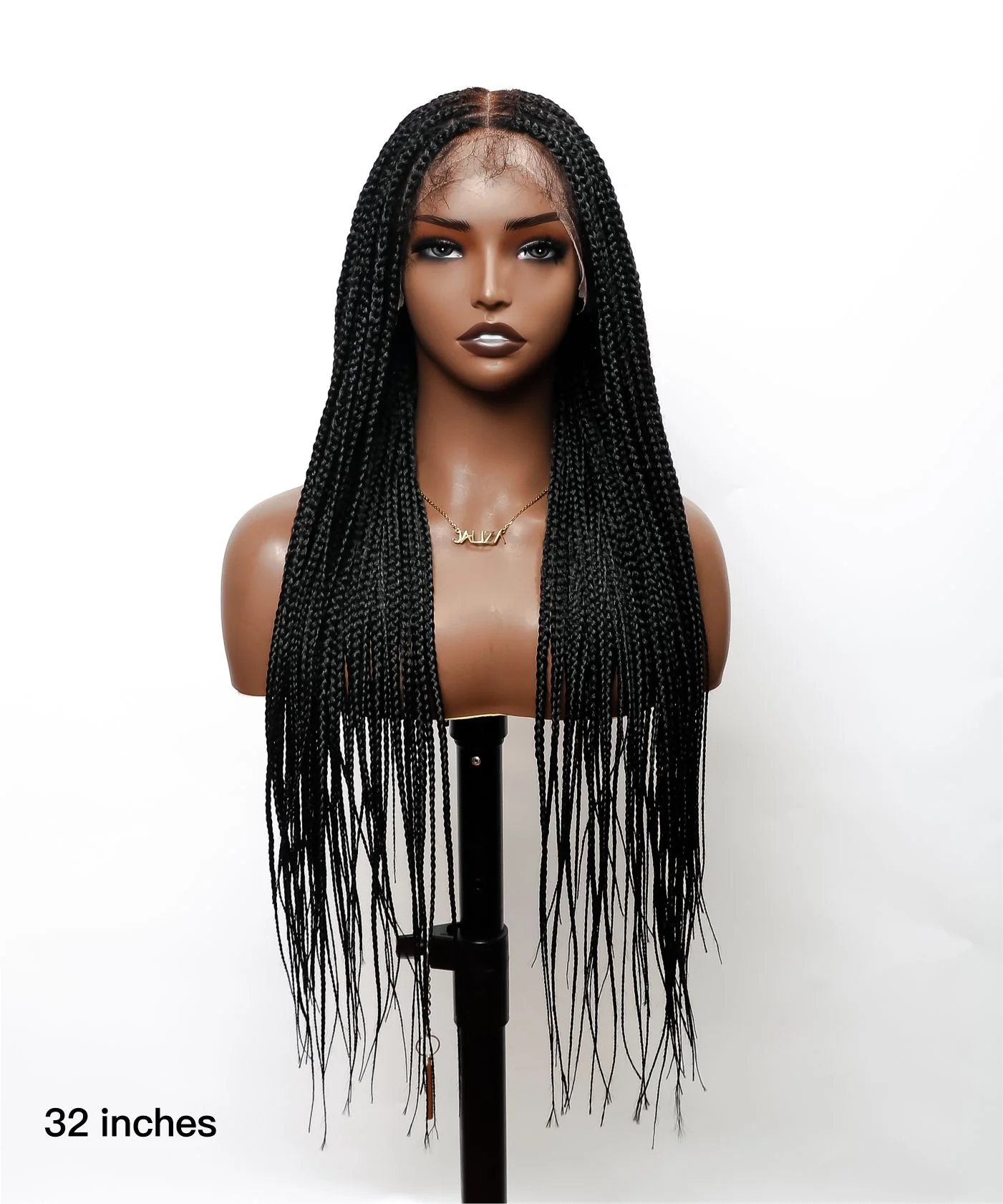 Pre Bleached Human Hair Lace Knotless Box Braided Wig -  Human Baby Hair & Human Hair Roots - Airhomei