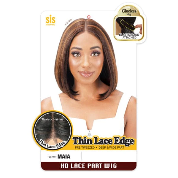 Zury Sis Synthetic Thin Lace Edge Glueless HD Lace Part Wig - MAIA - Airhomei