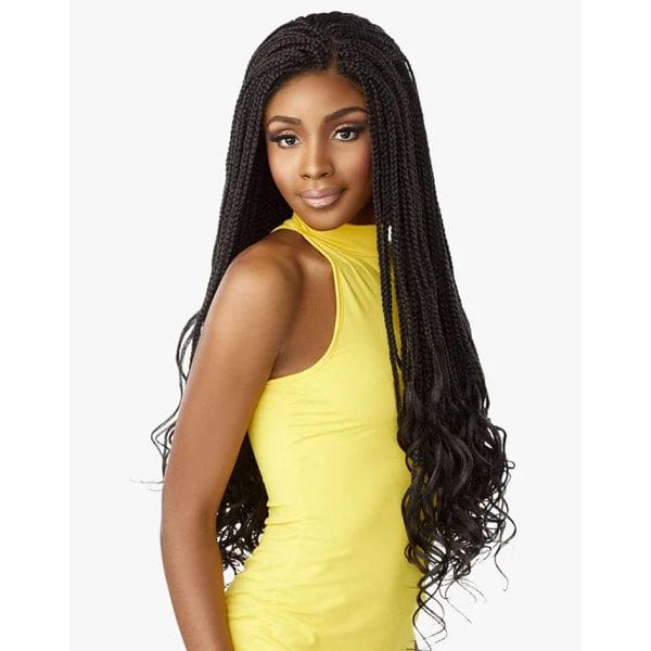 Sensationnel Cloud 9 4x4 Braid Lace Front Wig - BRAIDED BOX FRENCH CURL 30�� - Airhomei
