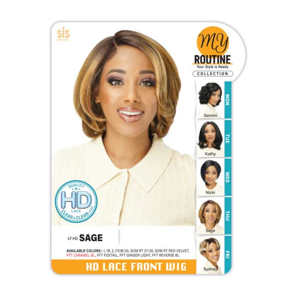 Zury Sis My Routine Synthetic HD Lace Front Wig - LF HD SAGE - Airhomei