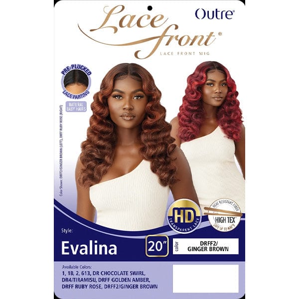 Outre Synthetic Swiss HD Lace Front Wig - EVALINA - Airhomei