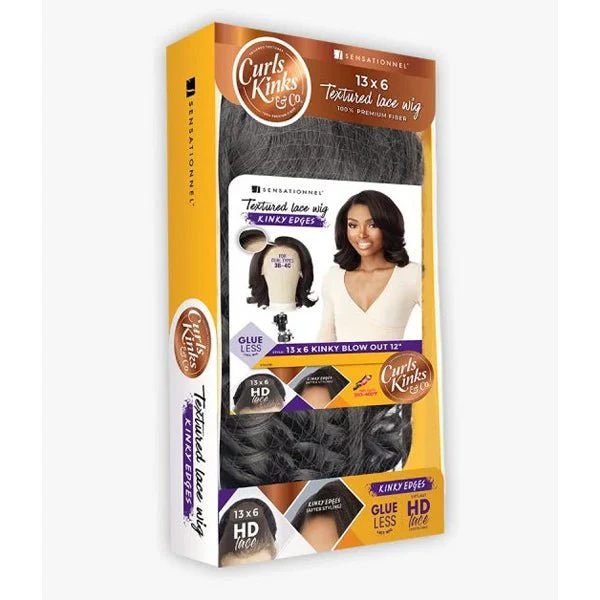 Sensationnel Kinky Edges Kinks & Co 13x6 HD Lace Front Wig - 13x6 KINKY BLOW OUT 12